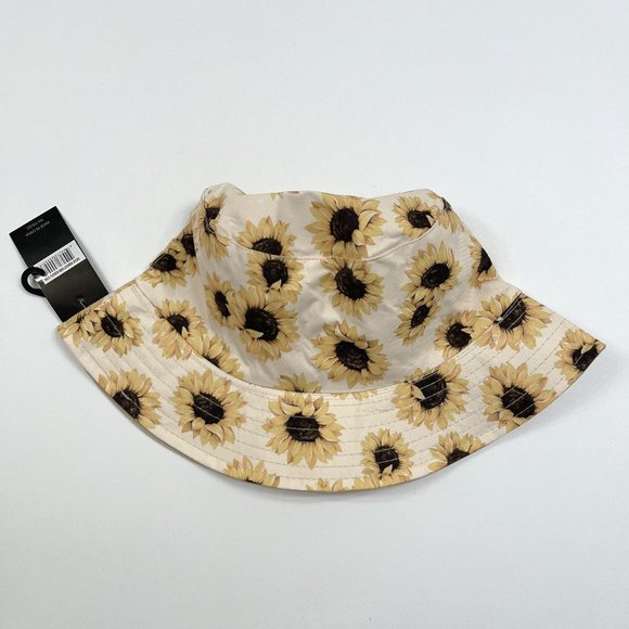 Sunflower Bucket Hat - Beige/Yellow/Brown -Small/Med - NWT - Picture 4 of 7